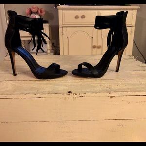 Bebe black suede heels